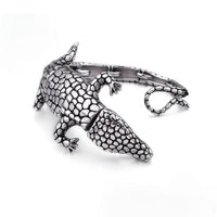 Stainless Steel Crocodile Bracelet – Bold Reptile Bangle for Men