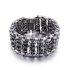 Vannamoda Multi Skull Stainless Steel Mens Bracelet