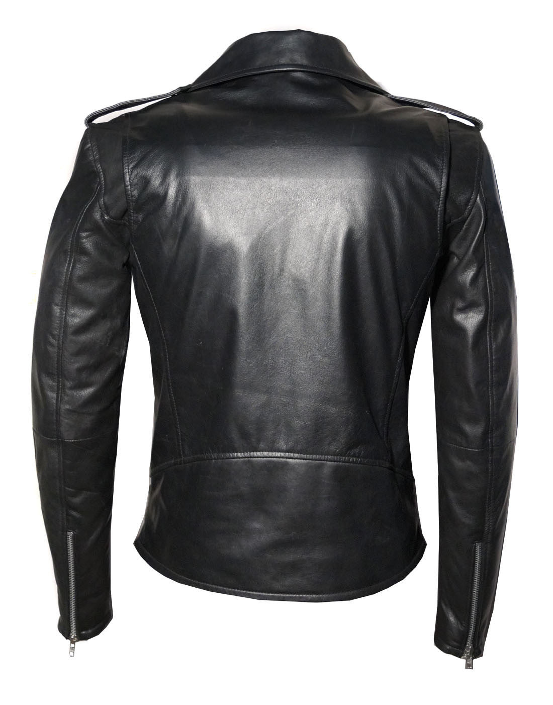Men Washed Vintage Motorcycle Leather Jacket